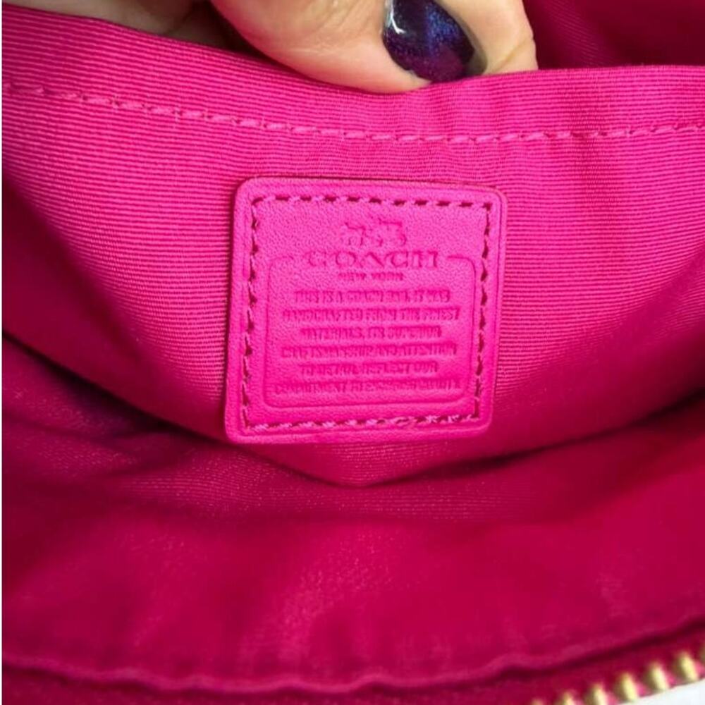 Coach Polished Pebble Crossbody Logo Cross Body Pink Ruby - Picture 8 of 10
